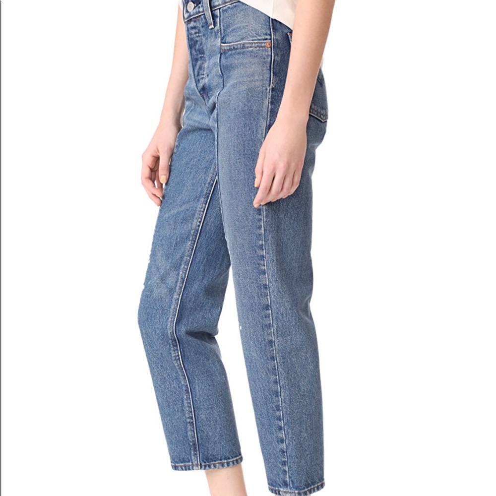 ✨LAST1 sz26 Levi’s Altered straight high Crop jean - Picture 3 of 8